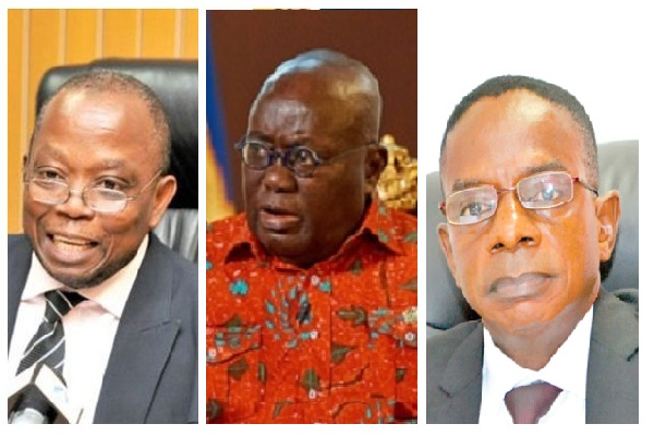 Domelevo, Akufo-Addo and new Auditor General Johnson Akuamoah Asiedu