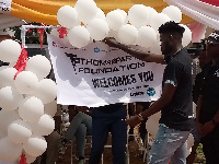 Thomas Partey unveiling his foundation