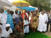 La-Leshie Mantse Nii Tettey Ofro Osro I with some elders