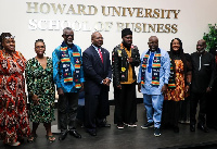 M.anifest (fourth right) with guests at Howard University