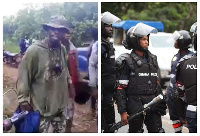 Kwame Ato Asare Ani and some officers of the Police Service