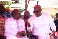 Former President, John Mahama and Presidential aspirant Alban Bagbin