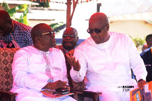 Former President, John Mahama and Presidential aspirant Alban Bagbin