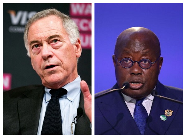 Professor Steve Hanke (left) and President Nana Addo Dankwa Akufo-Addo