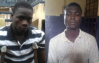 Stephen Agape Quainoo and Caleb Armah in police custody