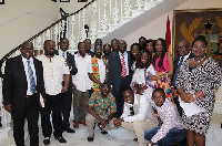 Ghanaian Chevening scholars with Papa Owusu-Ankomah, Ghana