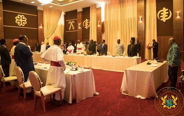 President Akufo-Addo met with the clergy to pray over coronavirus