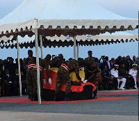 Remains of the former United Nation's Secretary-General landed in Accra, Ghana, from Switzerland