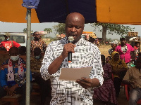 Mr John Hoenyegah, Nabdam District Director, Department of Agriculture speaking at the celebration