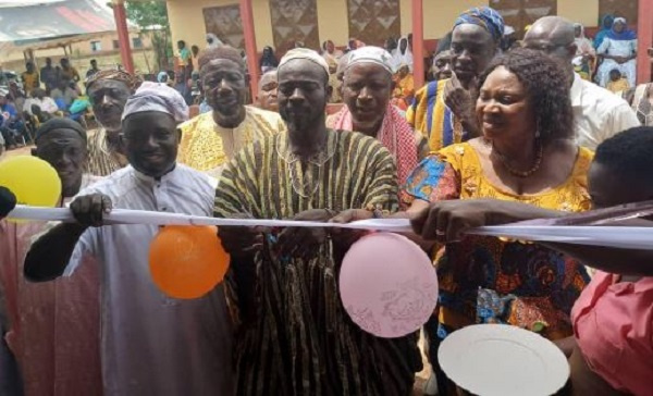 Kumbungu MP, Alhaj Dr. Hamza Adam handing over a 6-unit classroom block