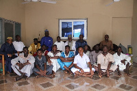 Players and officials of Kenpong Football Academy were at the Main Mosque of  Winneba