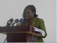 Esther Anku addressing participants at the workshop