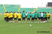 File Photo: Black Stars players round up training