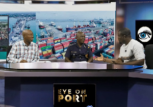 National Security Liaison at Port of Tema, Sub. Lt Christian Kofi Tettey [L]