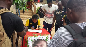 Hearts of Oak playing body were there to mourn with the family of the ex-player