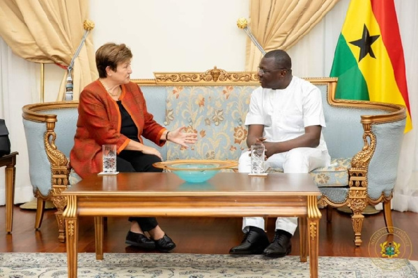 Kristalina Georgieva in a chat with Dr. Mohammed Amin Adam