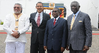 Jerry John Rawlings, Barrack Obama, the late Professor Mills and John Agyekum Kufour