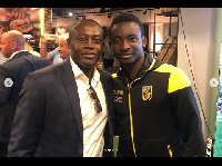 Michael Osei met Dauda Mohammed after the game against Pec Zwolle