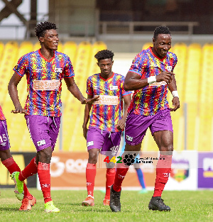 Hearts of Oak players celebrate a win