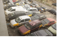 Some of the impounded vehicles