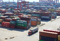 Shipping containers at the Tema Port