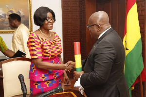 President Akufo-Addo and Janet Ampadu Fofie