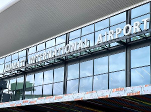 Signage of the Kumasi International Airport