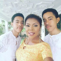 Afia Schwarzenegger and her sons