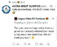 New rivalry between Accra Great Olympics and Legon Cities FC