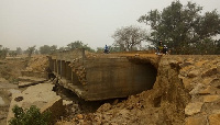 The entire ECOWAS road leading to the university is about to be washed away