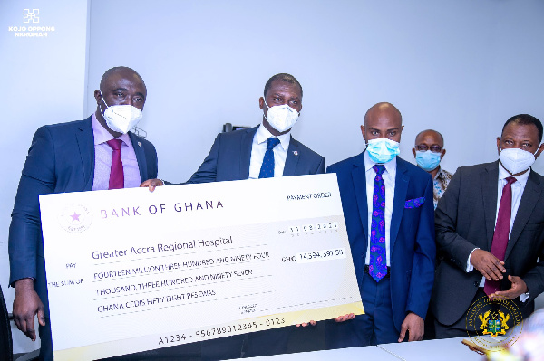 The president's cheque will cover all the bills involved in the surgery for the twins