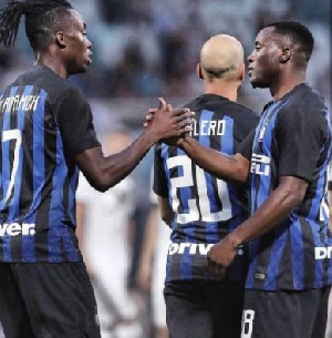 Kwadwo Asamoah played his first match for Inter Milan on Saturday