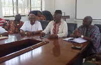 Regional Minister Rockson Ayine Bukari (middle) at the meeting