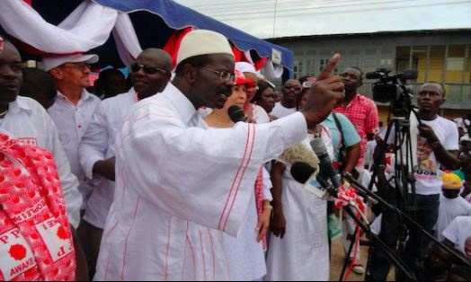 Dr. Nduom urged voters in Tarkwa and Bogoso to vote for him