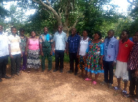 Former veep Kwesi Amissah-Arthur with the newly elected branch executive