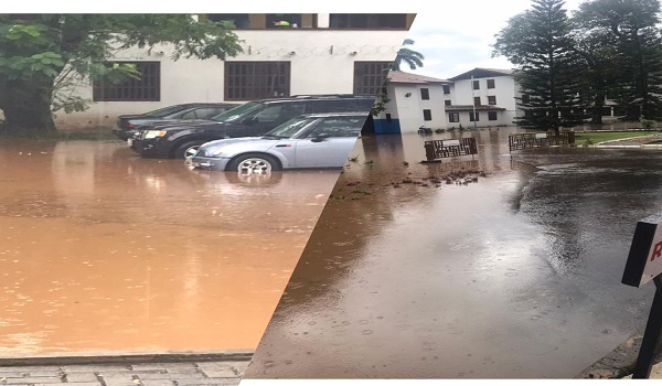 Mensah Sarbah Hall and other areas were affected by the flood