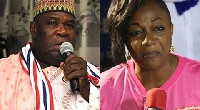 Bugri Naabu, NPP Northern Region Chairman (l), Otiko Djaba, Gender Minister (r)