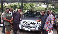 Sir John and Benito Owusu-Bio outdooring new Kantanka vehicles