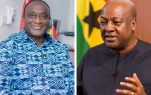 NPP presidential hopeful Alan Kyerematen (left), ex-President John Dramani Mahama (right)