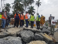 Inspection of the sea defence project