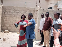 Dzifa Gomashie being shown around the new unit