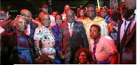 He told the Ghanaian community about his government's plan for the country