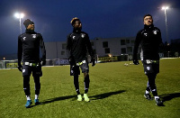 Gideon Mensah and Winfred Amoah with a teammate