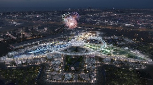 Rendering of the new mega-city to be built for the Dubai Expo 2020