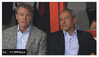 Aston Villa co-owner Nassef Sawiris (right) with fellow owner Wes Edens