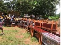 The MP donated over 200 dual desks and 40 teachers