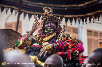 Otumfuo Osei Tutu at the funeral grounds