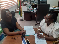 Exec. Dir. of the C'ssn, Patricia Adusei-Poku and Dir. of Public Prosecution Mrs. Atakora-Obuobisa