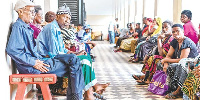 Patients awaiting their turn in a hospital (file photo)