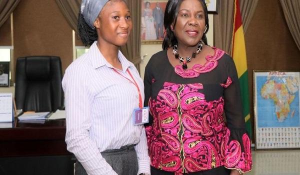 Rahinatu Bach (left) and Cecilia Abena Dapaah, Sanitation Minister